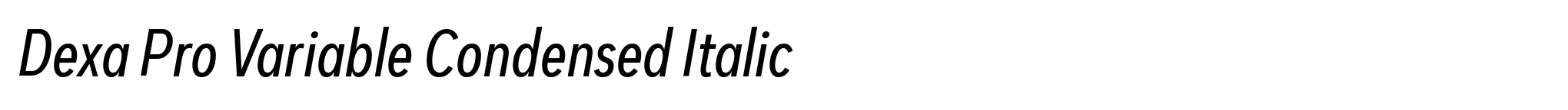 Dexa Pro Variable Condensed Italic image